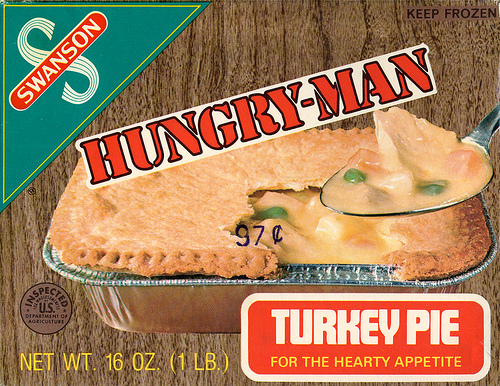Hungry Man Turkey Pie dinner - For the Hearty Appetite circa 1970